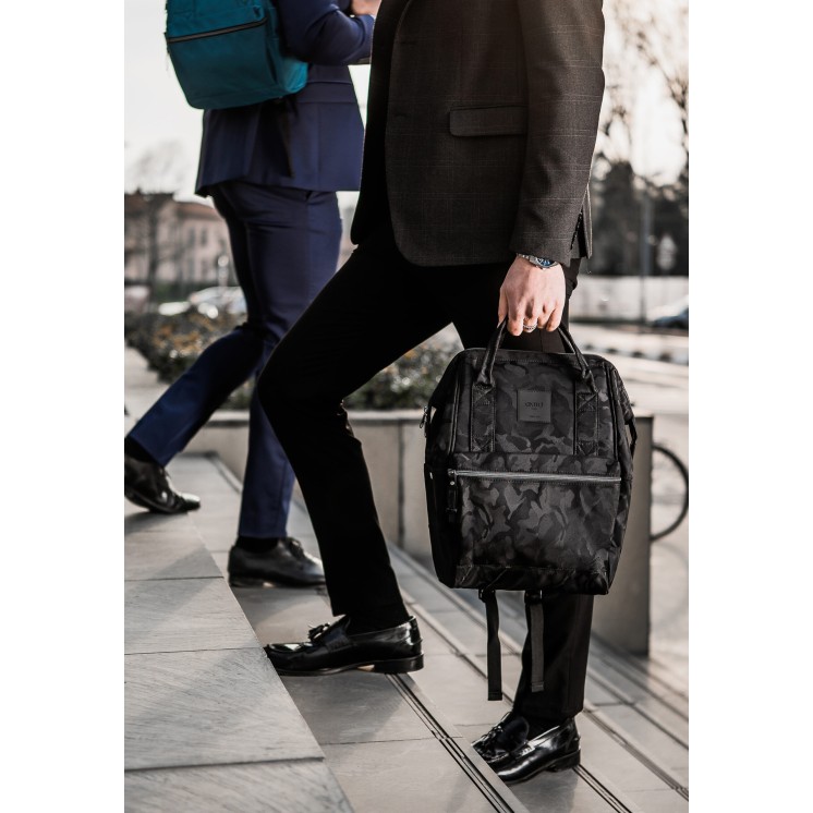Squero Black Camouflage Backpack Bag