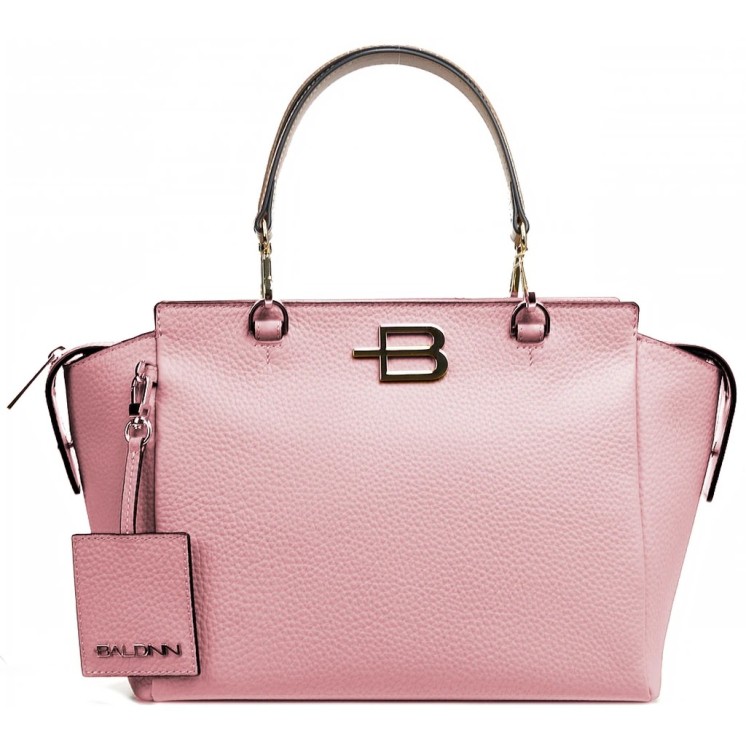 Baldinini borsa a mano in pelle di vitello. Colore rosa,