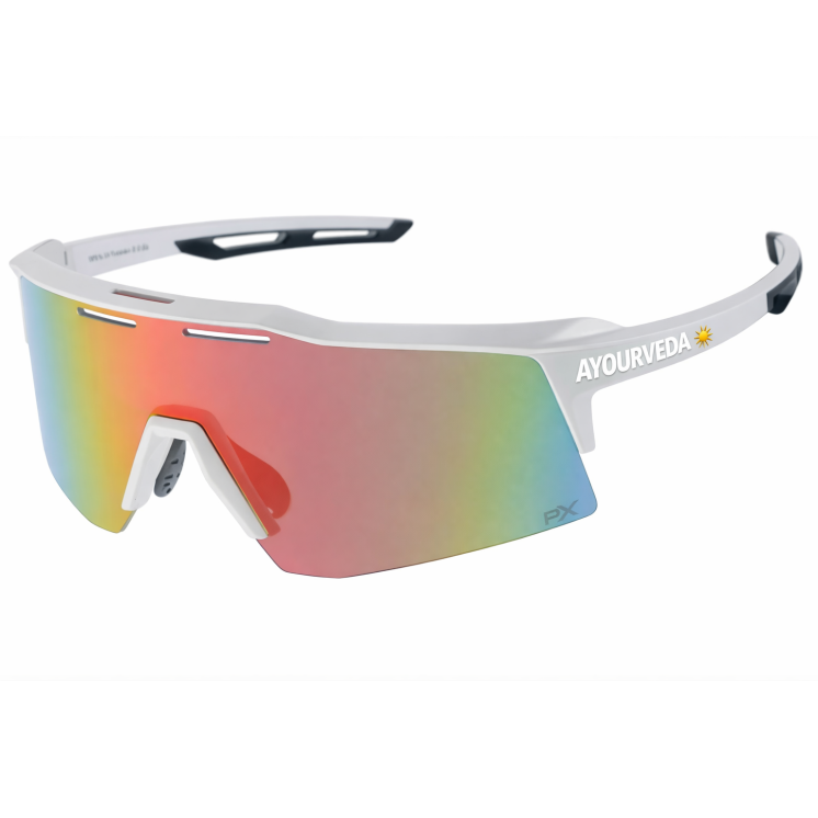 AYOURVEDA SS013 - Occhiali da sole  per lo Sport colore bianco