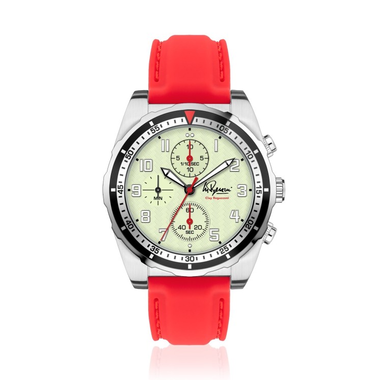 Buy Clay Regazzoni Man Watch 93 Silicone Red Y